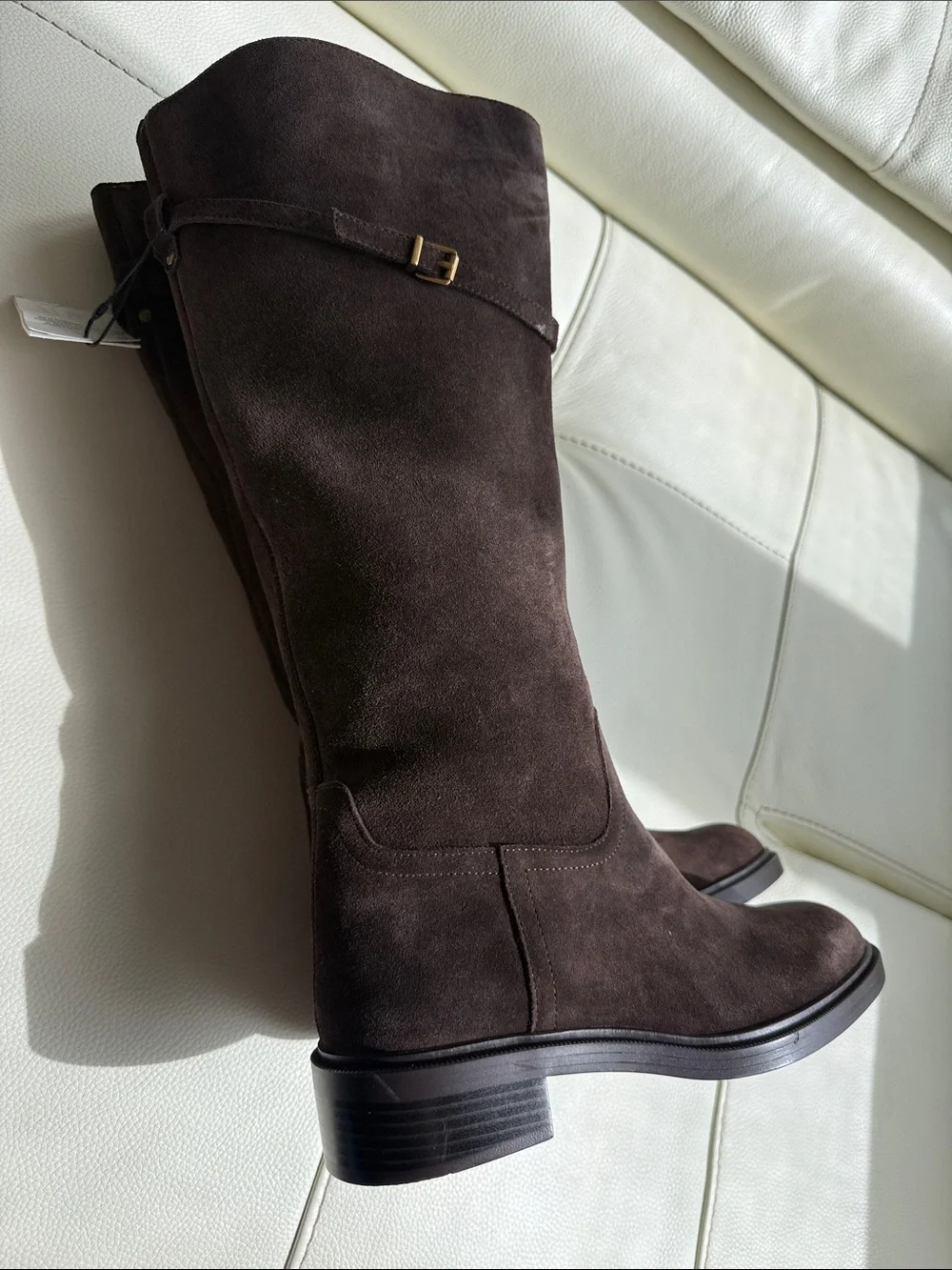 Zara Split Suede Riding Boots